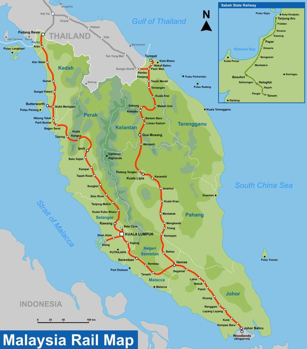 ktm मार्ग नक्शा मलेशिया