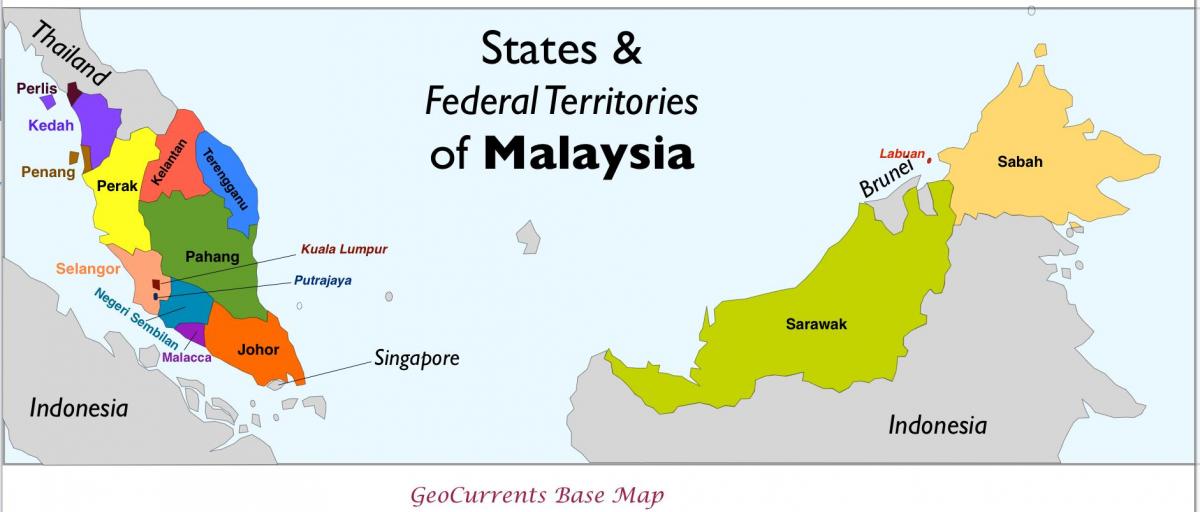 मलेशिया नि: शुल्क मानचित्र