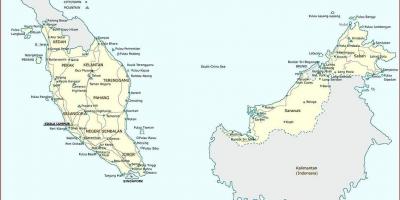 मलेशिया के शहरों के नक्शे