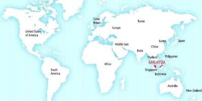 दुनिया के नक्शे दिखा मलेशिया