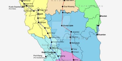 ट्रेन का नक्शा मलेशिया